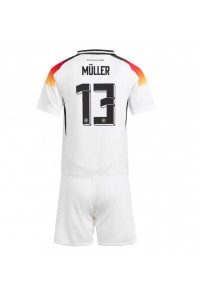 Fotbalové Dres Německo Thomas Muller #13 Dětské Domácí Oblečení ME 2024 Krátký Rukáv (+ trenýrky)